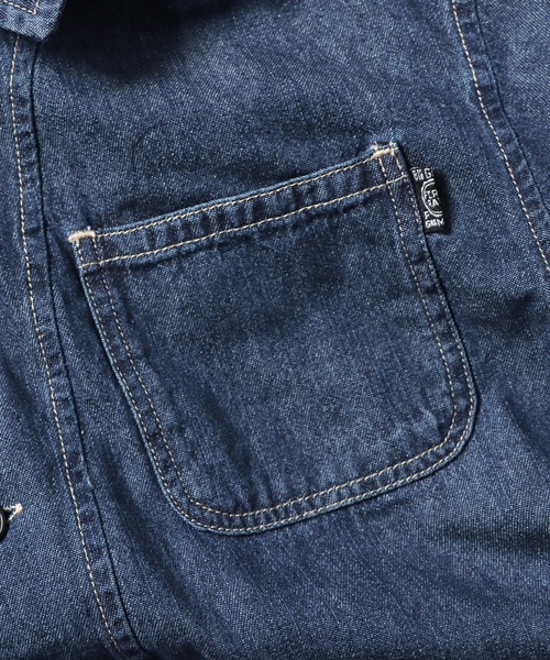 F.O.KIDS（エフオーキッズ）の「F.O.KIDS/エフオーキッズ シェフシャツジャケット（デニムジャケット・キッズ・ネイビー/ブルー系/ワインレッド/レオパード/ベージュ/カーキ・140/130）」の15枚目の写真