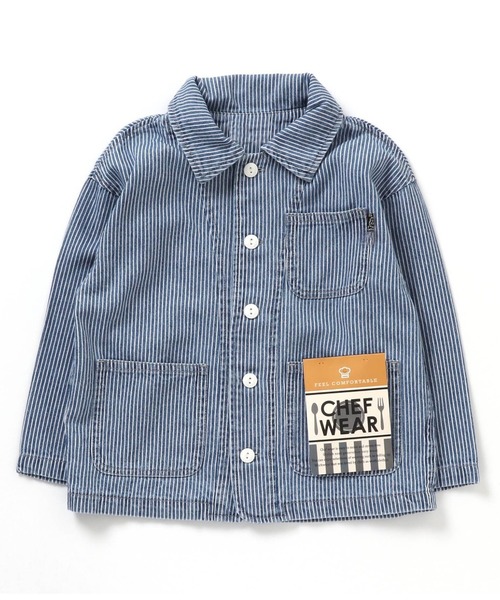 F.O.KIDS（エフオーキッズ）の「F.O.KIDS/エフオーキッズ シェフシャツジャケット（デニムジャケット・キッズ・ネイビー/ブルー系/ワインレッド/レオパード/ベージュ/カーキ・140/130）」の10枚目の写真