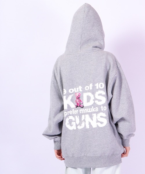 MISHKA（ミシカ）の「MISHKA スウェットジップパーカー（パーカー・メンズ・ブラック/グレー系その他/グレー/ブラック系その他・L/2XL/XL/M）」の4枚目の写真