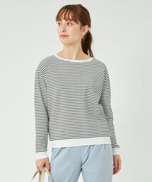 green label relaxing | ミラノ ポンチ リブツキ クルーネック プルオーバー カットソー(Tシャツ/カットソー)