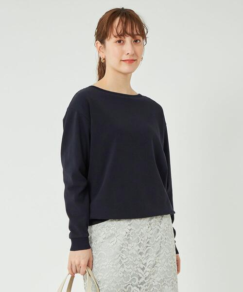 green label relaxing（グリーンレーベルリラクシング）の「ミラノ ポンチ リブツキ クルーネック プルオーバー カットソー（Tシャツ/カットソー・レディース・ホワイト/ネイビー/イエロー/その他1・FREE）」の3枚目の写真