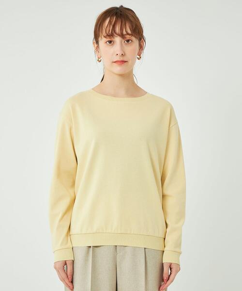 green label relaxing（グリーンレーベルリラクシング）の「ミラノ ポンチ リブツキ クルーネック プルオーバー カットソー（Tシャツ/カットソー・レディース・ホワイト/ネイビー/イエロー/その他1・FREE）」の11枚目の写真