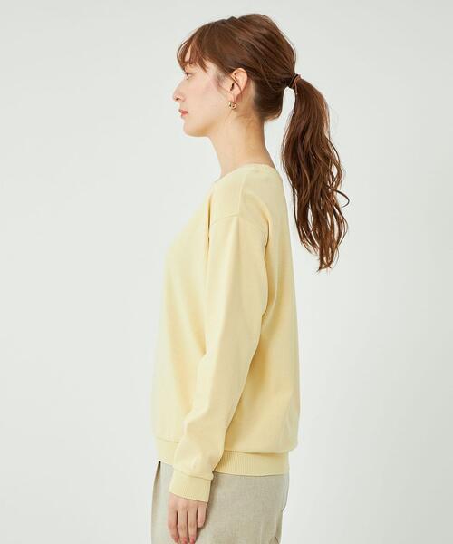green label relaxing（グリーンレーベルリラクシング）の「ミラノ ポンチ リブツキ クルーネック プルオーバー カットソー（Tシャツ/カットソー・レディース・ホワイト/ネイビー/イエロー/その他1・FREE）」の12枚目の写真