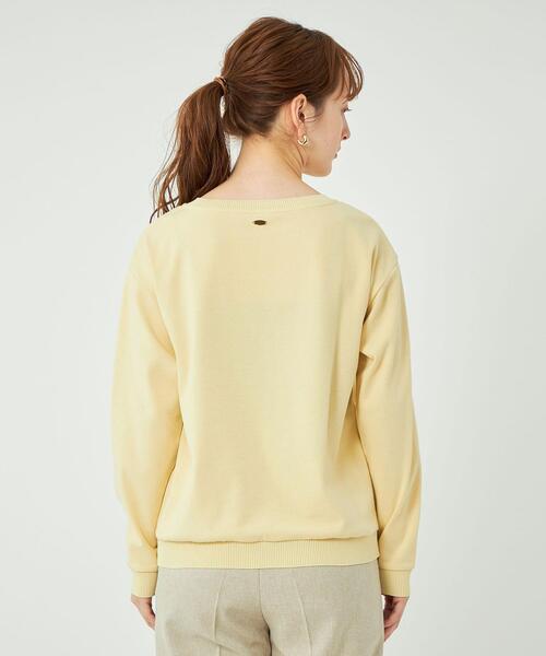 green label relaxing（グリーンレーベルリラクシング）の「ミラノ ポンチ リブツキ クルーネック プルオーバー カットソー（Tシャツ/カットソー・レディース・ホワイト/ネイビー/イエロー/その他1・FREE）」の13枚目の写真
