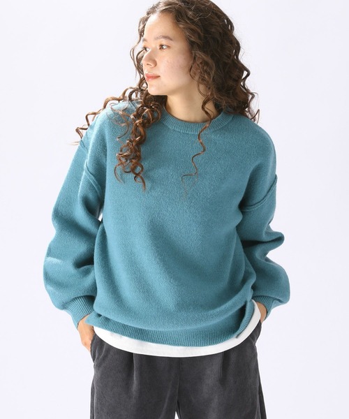 niko and...（ニコアンド）の「袖ボリュームスリットプルオーバー（ニット/セーター・レディース・ホワイト/オフホワイト/グレー/ピンク/ブルー・MEDIUM/LARGE）」の4枚目の写真