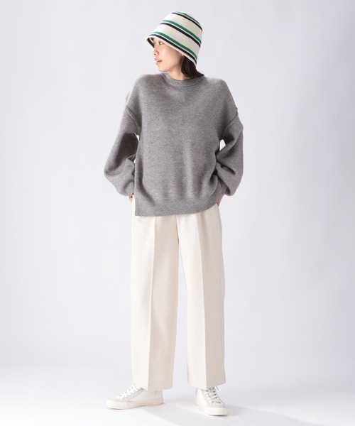 niko and...（ニコアンド）の「袖ボリュームスリットプルオーバー（ニット/セーター・レディース・ホワイト/オフホワイト/グレー/ピンク/ブルー・MEDIUM/LARGE）」の6枚目の写真