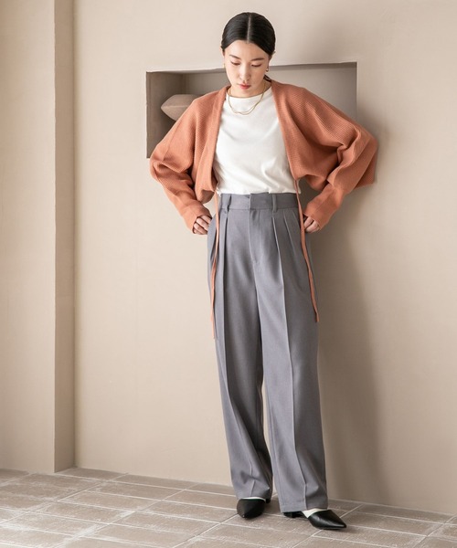 LOWRYS FARM（ローリーズファーム）の「マルチＷＡＹボレロカーデロングスリーブ　183177（カーディガン/ボレロ・レディース・ブルー/アイボリー/オレンジ・FREE）」の14枚目の写真