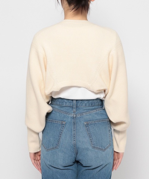 LOWRYS FARM（ローリーズファーム）の「マルチＷＡＹボレロカーデロングスリーブ　183177（カーディガン/ボレロ・レディース・ブルー/アイボリー/オレンジ・FREE）」の10枚目の写真