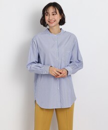 DRESKIP | パール調ボタンバンドカラーブラウス(シャツ/ブラウス)