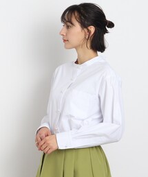 DRESKIP | パール調ボタンバンドカラーブラウス(シャツ/ブラウス)