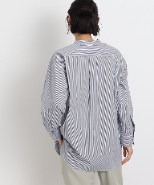 DRESKIP（ドレスキップ）の「◆パール調ボタン バンドカラー ブラウス（シャツ/ブラウス・レディース・ピンク系7/ネイビー系7/ブルー系2/オフホワイト・02/03）」の21枚目の写真