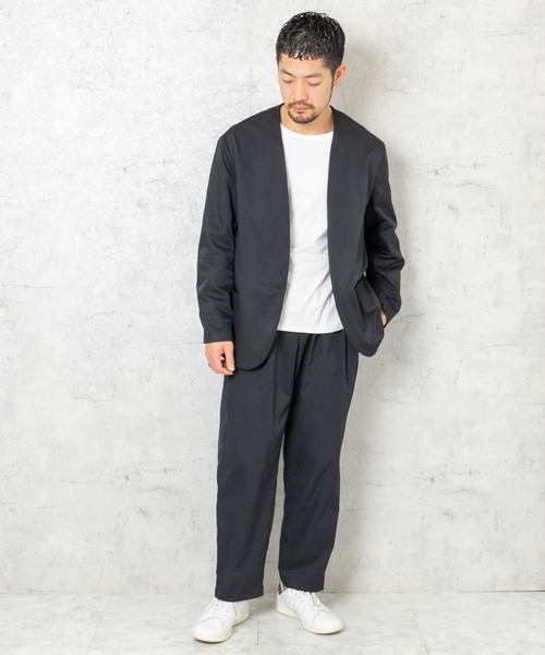 URBAN RESEARCH ROSSO MEN（アーバンリサーチロッソメン）の「『XLサイズあり』丸井織物ノーカラージャケット（テーラードジャケット・メンズ・ブラック/ネイビー・LARGE/MEDIUM/X-LARGE）」の15枚目の写真