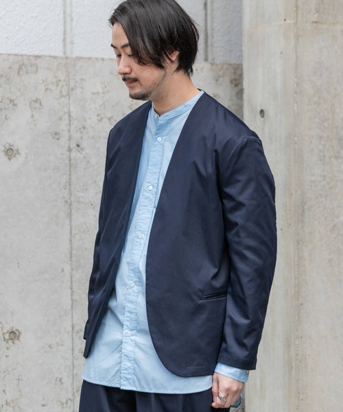 URBAN RESEARCH ROSSO MEN（アーバンリサーチロッソメン）の「『XLサイズあり』丸井織物ノーカラージャケット（テーラードジャケット・メンズ・ブラック/ネイビー・LARGE/MEDIUM/X-LARGE）」の20枚目の写真