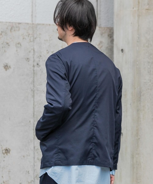 URBAN RESEARCH ROSSO MEN（アーバンリサーチロッソメン）の「『XLサイズあり』丸井織物ノーカラージャケット（テーラードジャケット・メンズ・ブラック/ネイビー・LARGE/MEDIUM/X-LARGE）」の21枚目の写真