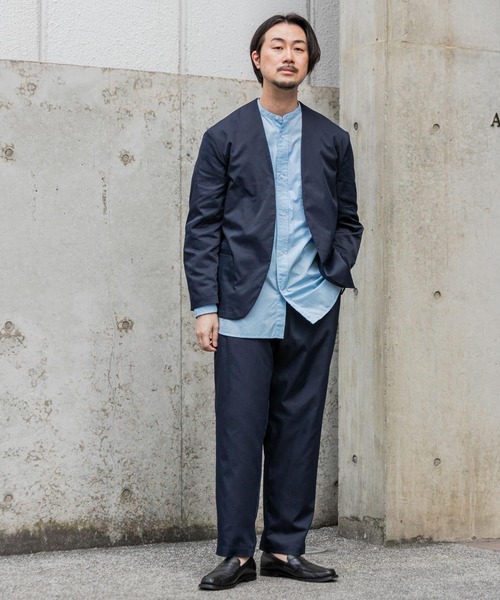 URBAN RESEARCH ROSSO MEN（アーバンリサーチロッソメン）の「『XLサイズあり』丸井織物ノーカラージャケット（テーラードジャケット・メンズ・ブラック/ネイビー・LARGE/MEDIUM/X-LARGE）」の22枚目の写真