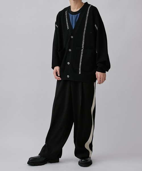 Lui's（ルイス）の「ステッチ刺繍カーディガン（カーディガン/ボレロ・メンズ・オフホワイト/ブラック/オレンジ・S/M）」の20枚目の写真