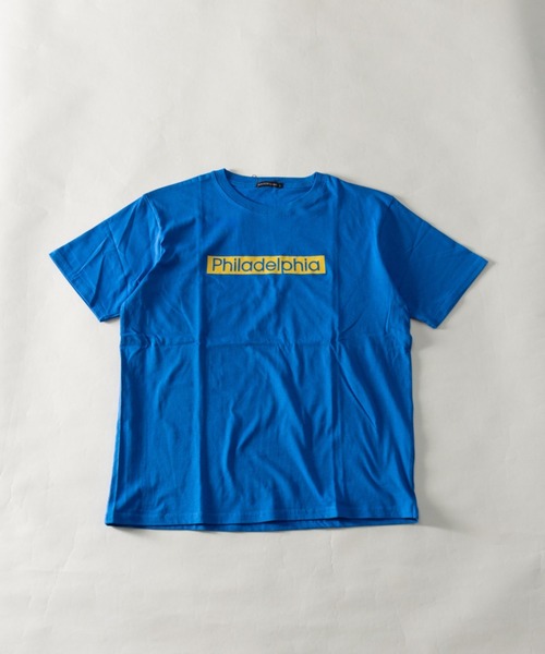 NYLAUS（ナイラス）の「CITYロゴプリントアソート レギュラーフィット ショートスリーブTシャツ（Tシャツ/カットソー・メンズ・ブラック系3/ホワイト系4/ブラック系6/ホワイト系8/ブラック系5/ブラック系8/ブラック系7/ブラック系2/ブラック系1/イエロー/グリーン/ホワイト系7/レッド/オレンジ系2/ホワイト系3/オレンジ系1/パープル/ホワイト系1/ネイビー/ブラック系4/ホワイト系6/ホワイト系5/ブルー/ホワイト系2・L/LL/M）」の19枚目の写真