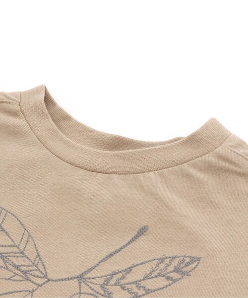 Ampersand（アンパサンド）の「【premier】グラフィック刺繍サイドスリットTシャツ（Tシャツ/カットソー・キッズ・ベージュ/グレー/オフホワイト・70/80/110/130/90/120/100/140）」の8枚目の写真