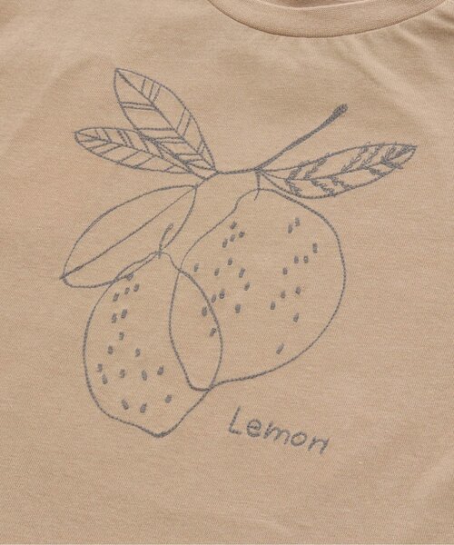 Ampersand（アンパサンド）の「【premier】グラフィック刺繍サイドスリットTシャツ（Tシャツ/カットソー・キッズ・ベージュ/グレー/オフホワイト・70/80/110/130/90/120/100/140）」の7枚目の写真