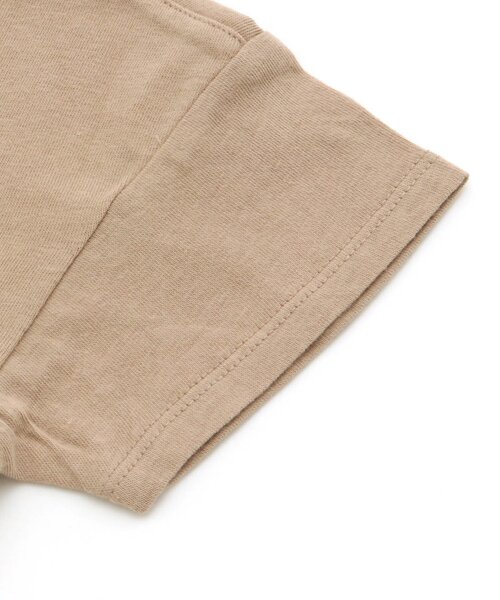 Ampersand（アンパサンド）の「【premier】グラフィック刺繍サイドスリットTシャツ（Tシャツ/カットソー・キッズ・ベージュ/グレー/オフホワイト・70/80/110/130/90/120/100/140）」の4枚目の写真