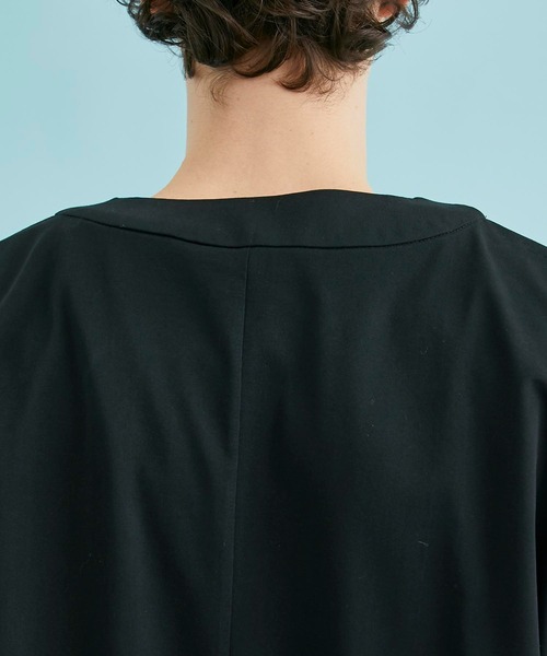 CITY TOKYO（シティトウキョウ）の「サマージャージーリラックスカーディガン│セットアップ対応（カーディガン/ボレロ・メンズ・ライトグレー/ダークブラウン/ブラック・1/2/3）」の13枚目の写真