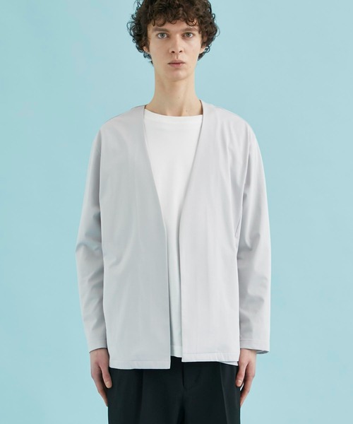 CITY TOKYO（シティトウキョウ）の「サマージャージーリラックスカーディガン│セットアップ対応（カーディガン/ボレロ・メンズ・ライトグレー/ダークブラウン/ブラック・1/2/3）」の21枚目の写真