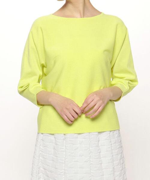 Brahmin（ブラーミン）の「【BRAHMIN】七分袖ボートネックニット（ニット/セーター・レディース・ロイヤルブルー/レモンイエロー/サンドベージュ・2）」の4枚目の写真