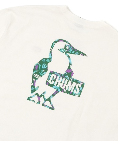 CHUMS(チャムス)の「CHUMS/チャムス オーバーサイズ フラワーブービーロゴ コラボTシャツ/バックプリントTシャツ/半袖Tシャツ CH01-2200(Tシャツ/カットソー・メンズ・ブラック/ホワイト・XL/M/L)」の8枚目の写真