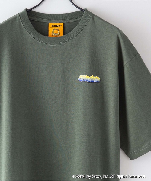 JEANS MATE(ジーンズメイト)の「【Garfield/ガーフィールド】コラボTシャツ Y2K バックプリント ストリート(Tシャツ/カットソー・メンズ・ホワイト/ホワイト系その他/カーキ/グレー・MEDIUM/LARGE/X-LARGE)」の1枚目の写真