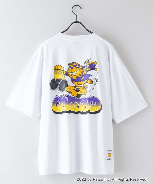 JEANS MATE(ジーンズメイト)の「【Garfield/ガーフィールド】コラボTシャツ Y2K バックプリント ストリート(Tシャツ/カットソー・メンズ・ホワイト/ホワイト系その他/カーキ/グレー・MEDIUM/LARGE/X-LARGE)」の6枚目の写真