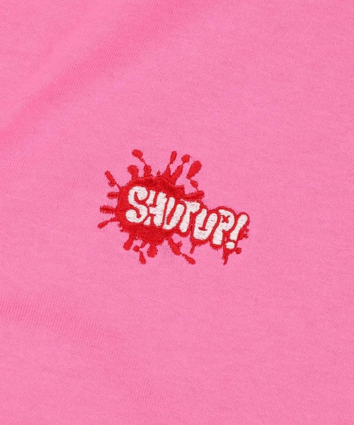 SPINNS（スピンズ）の「【ビッグシルエット】SHUT UPワンポイントロゴ Tシャツ（Tシャツ/カットソー・メンズ・ピンク系その他/カーキ/ホワイト/スミクロ/アッシュグレー・ONESIZE）」の7枚目の写真