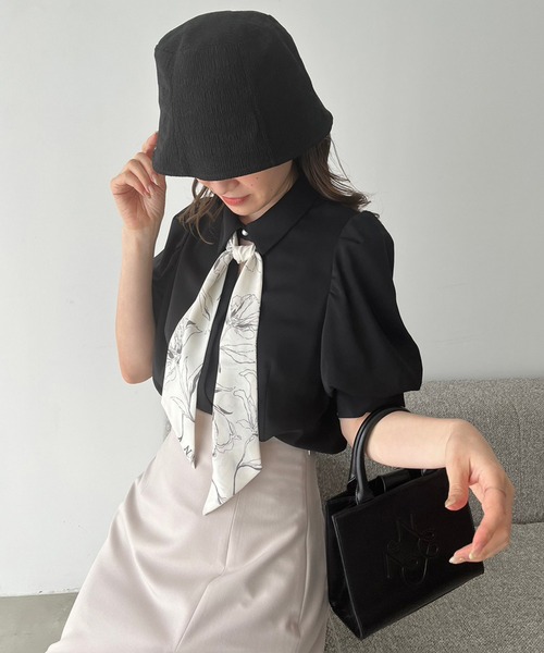 one after another NICE CLAUP（ワンアフターアナザーナイスクラップ）の「バックレースアップスリットスカート（スカート・レディース・ブラック/ブルー/ブルー系その他/アイボリー・FREE）」の11枚目の写真