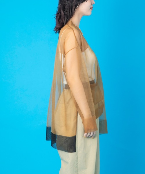 Eimee Law（エイミーロウ）の「アシメシアーニットカーディガン（カーディガン/ボレロ・レディース・キャメル/ピンク/アイボリー/ブラック・38）」の21枚目の写真