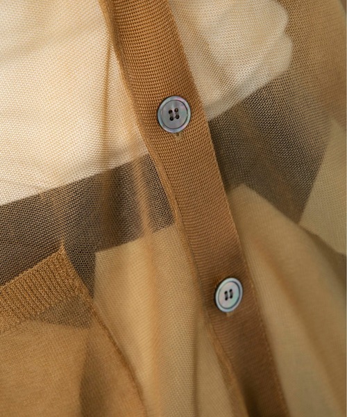 Eimee Law（エイミーロウ）の「アシメシアーニットカーディガン（カーディガン/ボレロ・レディース・キャメル/ピンク/アイボリー/ブラック・38）」の13枚目の写真