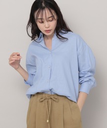 リネンブレンド冷感シャツ