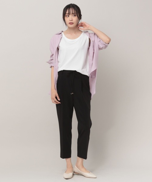 Elura（エルーラ）の「リネンブレンド冷感シャツ（シャツ/ブラウス・レディース・グリーン系その他/ライトピンク/ベージュ/ライトブルー・SMALL/LARGE/MEDIUM/X-LARGE）」の15枚目の写真