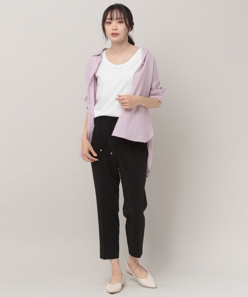 Elura（エルーラ）の「リネンブレンド冷感シャツ（シャツ/ブラウス・レディース・グリーン系その他/ライトピンク/ベージュ/ライトブルー・SMALL/LARGE/MEDIUM/X-LARGE）」の17枚目の写真