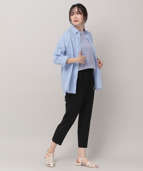 Elura（エルーラ）の「リネンブレンド冷感シャツ（シャツ/ブラウス・レディース・グリーン系その他/ライトピンク/ベージュ/ライトブルー・SMALL/LARGE/MEDIUM/X-LARGE）」の22枚目の写真