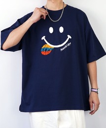 【GROOVY STORE】SMILEY FACE サガラ刺繍Tシャツ