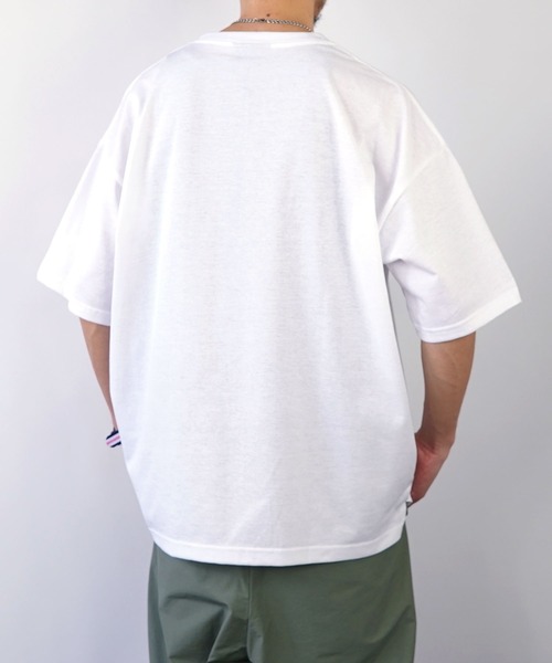 SMILEY FACE(スマイリーフェイス)の「【GROOVY STORE】SMILEY FACE サガラ刺繍Tシャツ(Tシャツ/カットソー・メンズ・インディゴブルー/ホワイト/ブラック/イエロー・L/LL/M)」の17枚目の写真