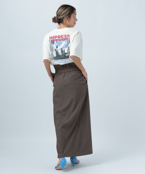 BAYFLOW(ベイフロー)の「ハイウエストマキシスカート(スカート・レディース・モカ/ブラック/オフホワイト・SMALL/MEDIUM)」の9枚目の写真