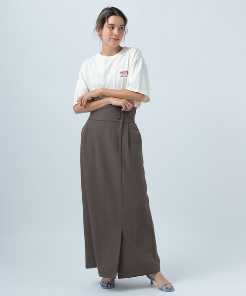 BAYFLOW(ベイフロー)の「ハイウエストマキシスカート(スカート・レディース・モカ/ブラック/オフホワイト・SMALL/MEDIUM)」の11枚目の写真