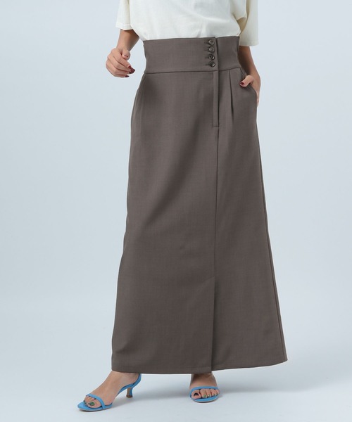 BAYFLOW(ベイフロー)の「ハイウエストマキシスカート(スカート・レディース・モカ/ブラック/オフホワイト・SMALL/MEDIUM)」の12枚目の写真