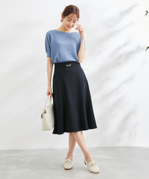 ROPE' PICNIC（ロペピクニック）の「ビット付フレアスカート（スカート・レディース・ブラック/ベージュ/ネイビー/ブルー系その他・40/38/36）」の11枚目の写真