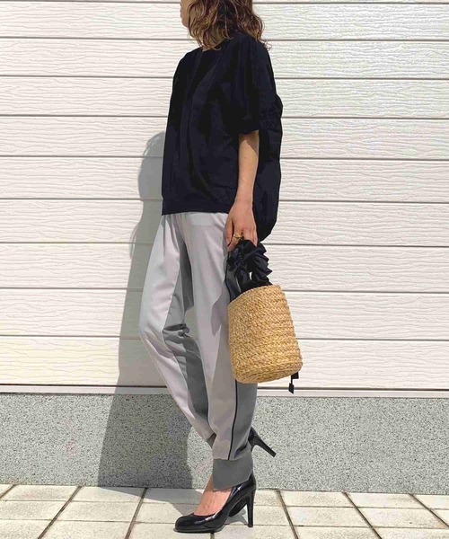 Q（キュー）の「シルケットコットンプルオーバー（Tシャツ/カットソー・レディース・ネイビー/アイボリー/ブラック・MEDIUM）」の13枚目の写真