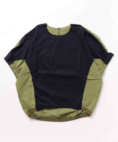 Q（キュー）の「シルケットコットンプルオーバー（Tシャツ/カットソー・レディース・ネイビー/アイボリー/ブラック・MEDIUM）」の4枚目の写真