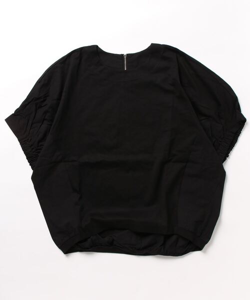 Q（キュー）の「シルケットコットンプルオーバー（Tシャツ/カットソー・レディース・ネイビー/アイボリー/ブラック・MEDIUM）」の5枚目の写真