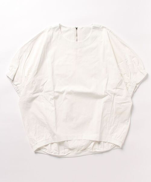 Q（キュー）の「シルケットコットンプルオーバー（Tシャツ/カットソー・レディース・ネイビー/アイボリー/ブラック・MEDIUM）」の6枚目の写真