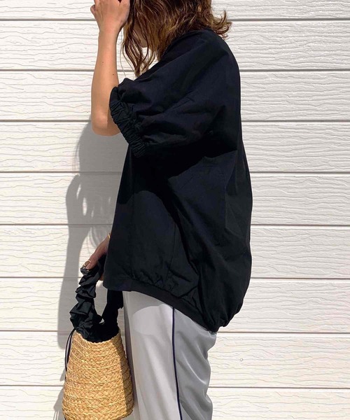 Q（キュー）の「シルケットコットンプルオーバー（Tシャツ/カットソー・レディース・ネイビー/アイボリー/ブラック・MEDIUM）」の8枚目の写真