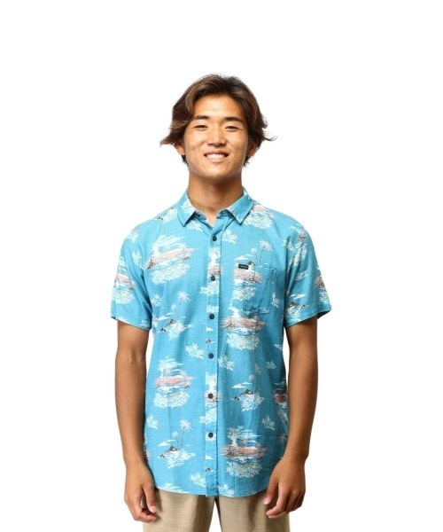 rip curl(リップカール)の「【RIPCURL(リップカール)】半袖プリントシャツ PARTY PACK S/S SHIRT(シャツ/ブラウス・メンズ・ネイビー/ナチュラル/コーラル/ブルー系その他・SMALL/X-LARGE/LARGE/MEDIUM)」の2枚目の写真
